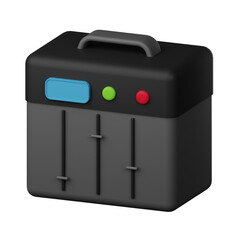 Sound Mixer 3D Icon Illustration