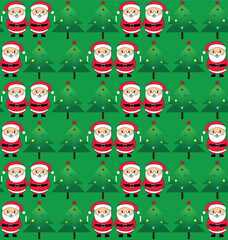 seamless pattern with christmas trees
