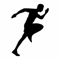silhouette of running person