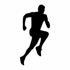 silhouette of running person