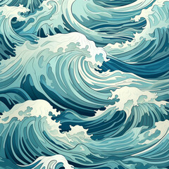 pattern with waves
