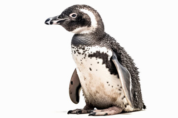 African penguin (Spheniscus demersus) isolated on white background