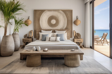 Seamless Indoor-Outdoor home with a Modern Beachfront Bedroom Aesthetic