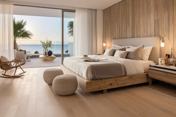 Seamless Indoor-Outdoor home with a Modern Beachfront Bedroom Aesthetic