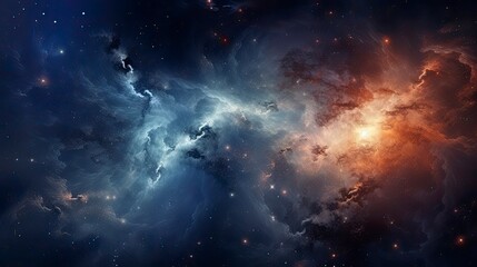 Fototapeta na wymiar Stellar Vista from Space Spiral Galaxy Amidst a Star-Filled Universe.