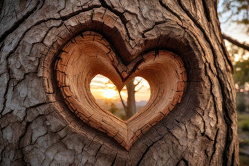 carved heart, generated by artificial intelligence