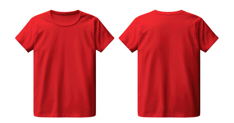 set of color view t-shirt isolated on white