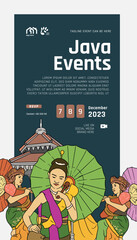 Surakarta Central Java design layout idea for social media or event background