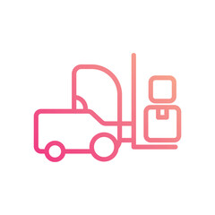 Forklift icon isolate white background vector stock illustration