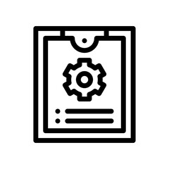 Fototapeta premium clipboard line icon