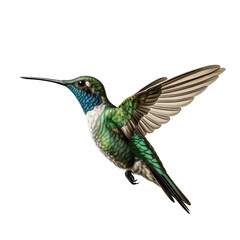 Obraz premium Beautiful hummingbird colibri in flying, isolated on white background