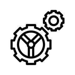 cogwheel line icon