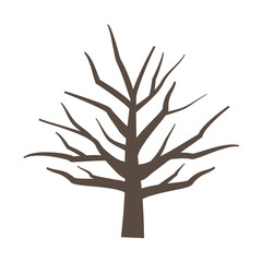 葉が落ちた木・枯れ木のイメージイラスト