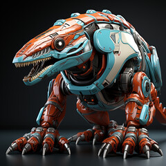 3D cartoon Spinosaurus robot