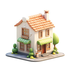 Tiny house construction icon, material, vector illustration, decorative design element, transparent background, app icon