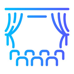 Fototapeta premium theater Line Gradient Icon