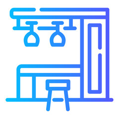 bar Line Gradient Icon