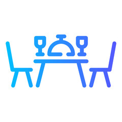 dinner Line Gradient Icon