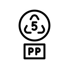 polystyrene line icon
