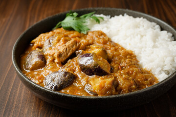 ナスと豚肉のカレーライス
