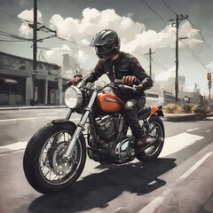 Fototapeta na wymiar Motorcycle Icon Background Very Cool
