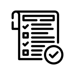 checklist line icon