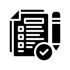 checklist glyph icon