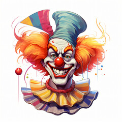 Cartoon drawing of clown character