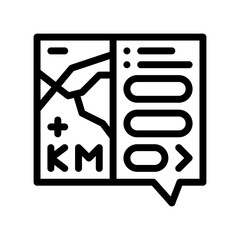 distance line icon