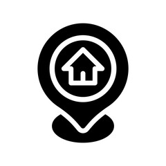 Obraz premium address glyph icon