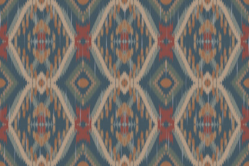 Beautiful ethnic tribal pattern art. Ethnic ikat seamless pattern. American and Mexican style. Design for background, wallpaper, illustration, fabric, clothing, carpet, textile, batik, embroidery.