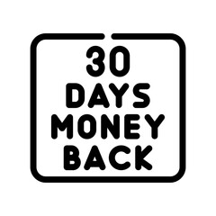 30 days line icon