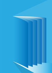 Obraz premium Book. An open door to the world of knowledge. Vector illustration. Sketch for creativity.