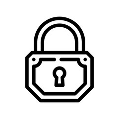 padlock line icon
