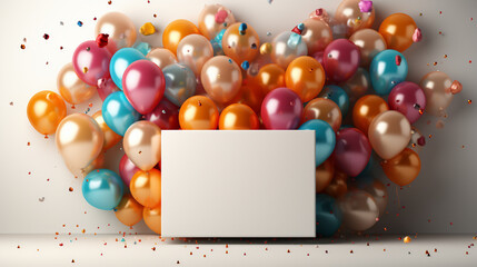 Fototapeta na wymiar balloons on the table HD 8K wallpaper Stock Photographic Image