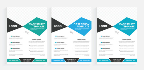 A4 creative case study flyer design, Business flyer case study template, one-sided flyer template