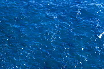 Blue water background. Close-up. Copy space.