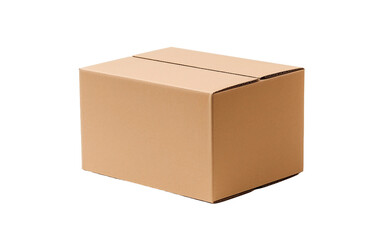 Cardboard Packaging Box on transparent background