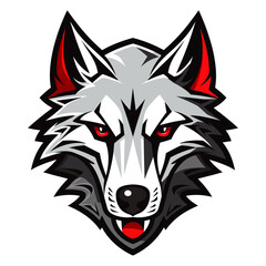 Wolf mascot vector illustration, logo