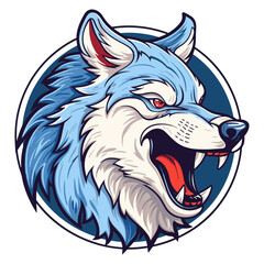 Wolf mascot vector illustration, logo