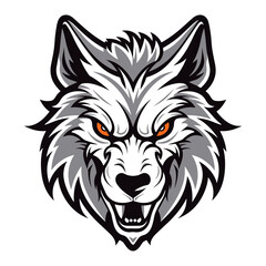 Wolf mascot vector illustration, logo