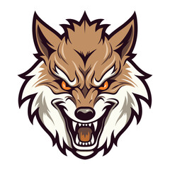 Wolf mascot vector illustration, logo
