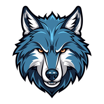 Wolf mascot vector illustration, logo
