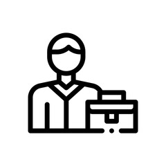 businessman line icon