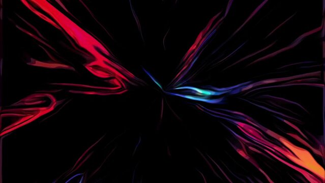Liquids in fast motion on a black background and comic book style design