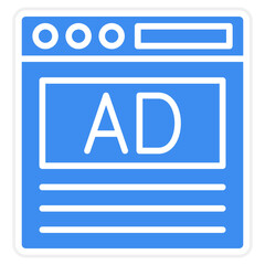 Banner Advertising Icon Style