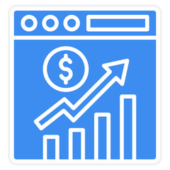 Business Growth Icon Style
