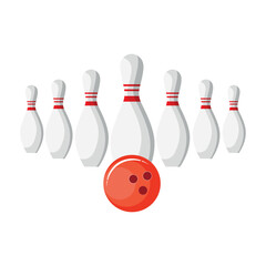 Bowling Ball and Pins