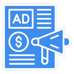Paid Social Advertising Icon Style
