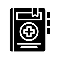 Obraz premium medical file glyph icon